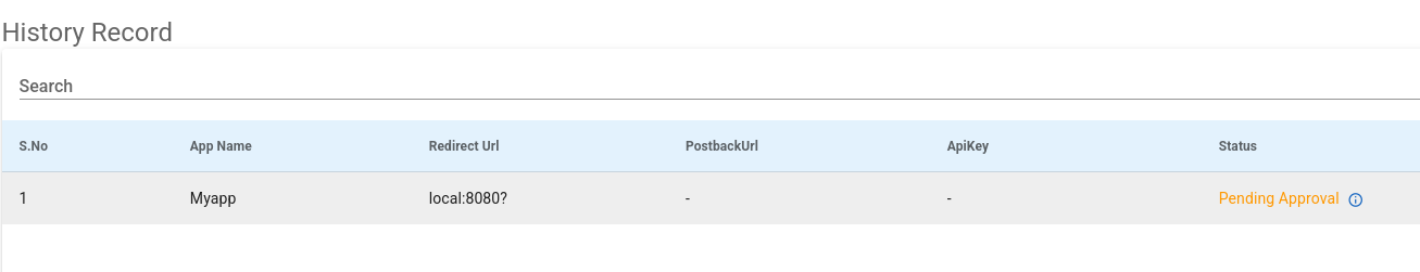 Pending approval