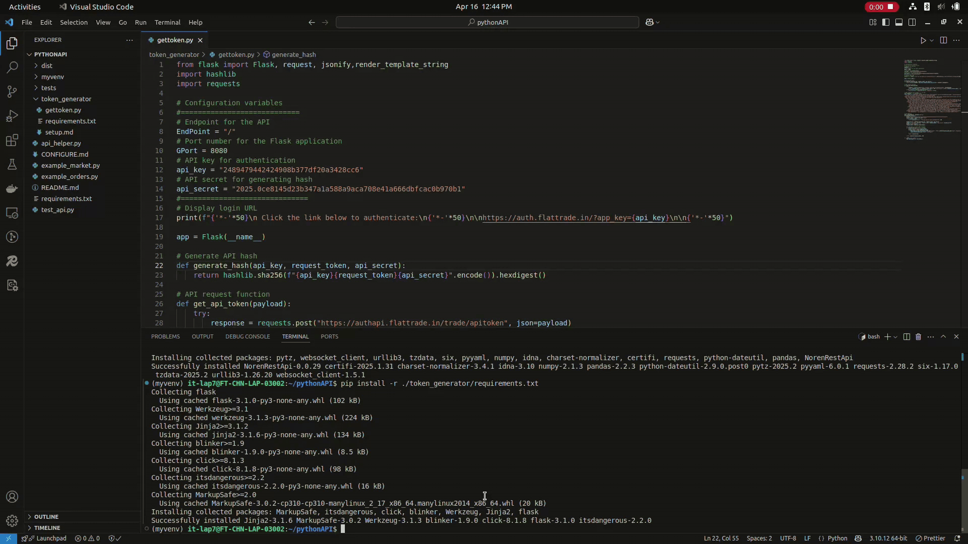 Run Token Script